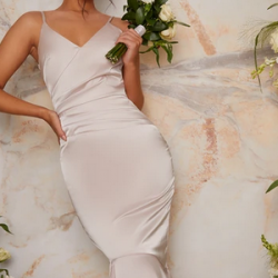 Бална Секси  Рокля Шампанско