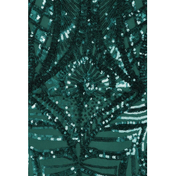 Абитуриентска Зелена Блестяща Бална Рокля Пайети