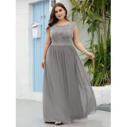 Бална Дълга Рокля Сив Шифон Феерия  Бална Дълга Рокля Сив Шифон Феерия