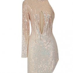 Асиметрична Секси Къса Блестяща Официална Рокля Асиметрична Секси Къса Блестяща Официална Рокля