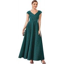 Бална Зелена Блестяща Рокля 