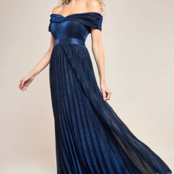 Блестяща Дълга Тъмносиня Официална Рокля Блестяща Дълга Тъмносиня Официална Рокля