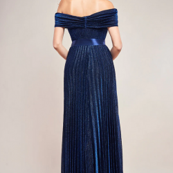 Блестяща Дълга Тъмносиня Официална Рокля Блестяща Дълга Тъмносиня Официална Рокля