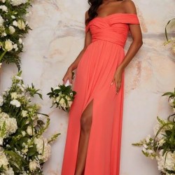 Бална Дълга Рокля Корал 