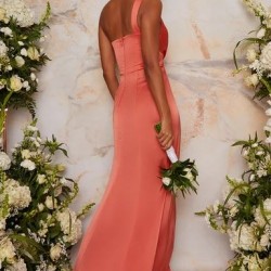 Дълга  Бална Рокля Цвят Корал Класик Дълга  Бална Рокля Цвят Корал Класик