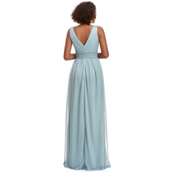 Дълга Вечерна Светлосиня Рокля