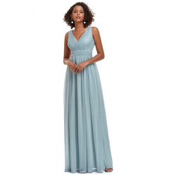 Дълга Вечерна Светлосиня Рокля