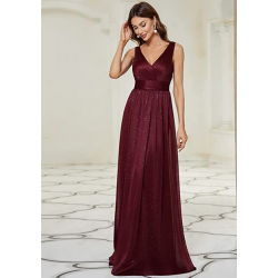Дълга Вечерна Рокля Бордо