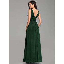 Дълга Вечерна Тъмнозелена Рокля