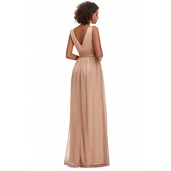 Дълга Вечерна Златиста Рокля