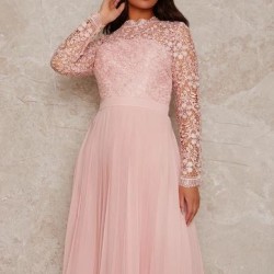 Елегантна Къса Официална Рокля Нежно Розово