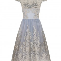 Абитуриентска Елегантна Къса Синя Рокля Бароков Стил Абитуриентска Елегантна Къса Синя Рокля Бароков Стил