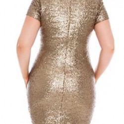 Къса Бална Златна Рокля Макси Дами